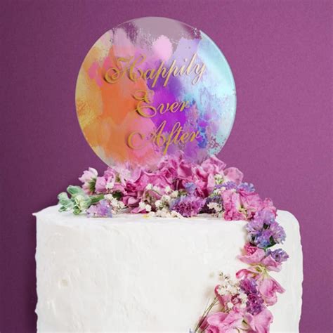 5 Inch Round Acrylic Cake Topper 20 Count Acrylic Cake Topper