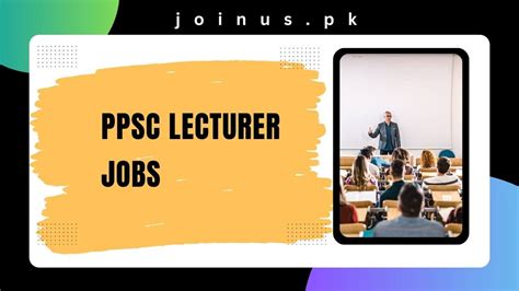 PPSC Lecturer Jobs 2025 Apply Online