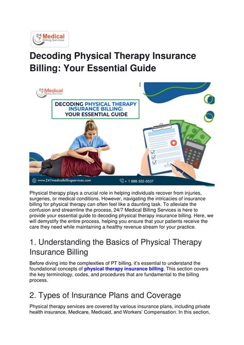 Ppt Decoding Physical Therapy Insurance Billing Powerpoint