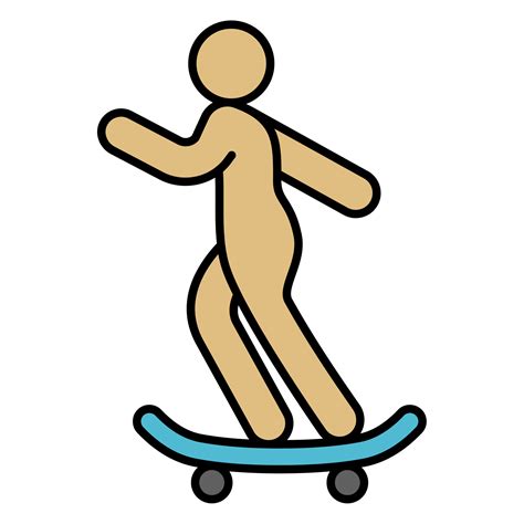 Man Play Skateboard Icon 24189835 Png