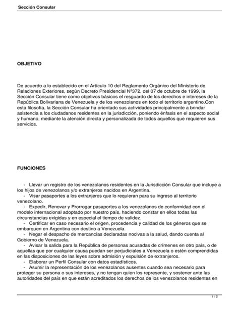 Sección Consular Embajada de Venezuela en Argentina