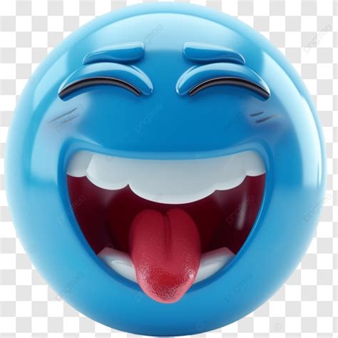 Laughing Blue Emoji Tongue Out And Eyes Closed Laughing Blue Emoji