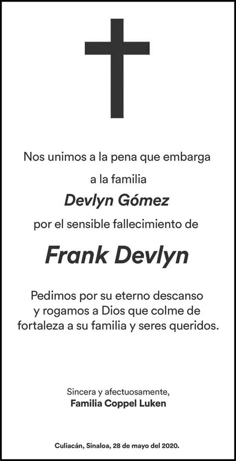 Señor Frank Devlyn Mortensen Obituario Esquela