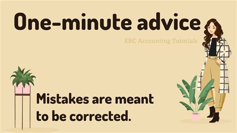 One Minute Advice Mistakes Are Meant To Be Corrected Youtube