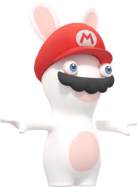 File Rabbid Mario Naked Model MRSOH Png Super Mario Wiki The Mario