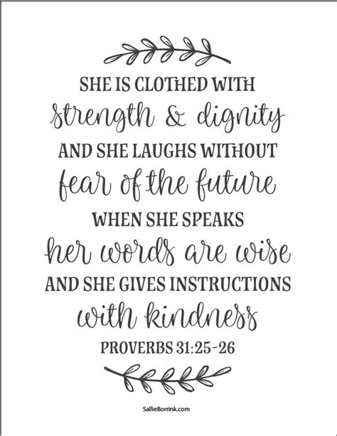 She Is Clothed… Proverbs 31 25 26 Artwork 4 Designs Sallie Borrink