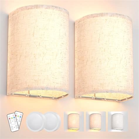 Wall Sconces Set Of Two Battery Operated Wall Sconces 3 Colors