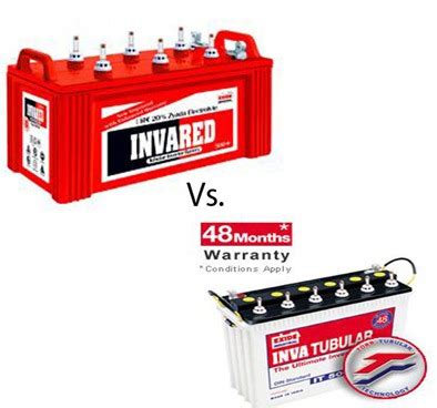 Exide Inva Red Vs Inva Tubular It Tubular Battery Ups