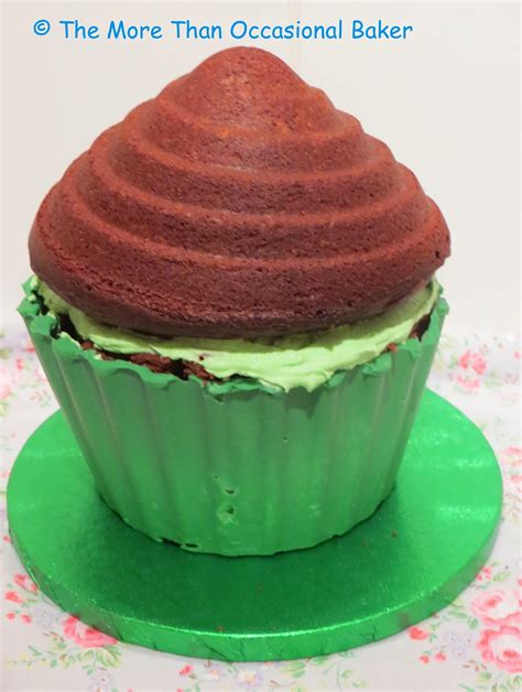 The More Than Occasional Baker Chocolate And Mint Giant Cupcake