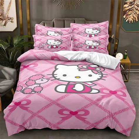 Hello Kitty Bedding Set Quilt Duvet Sanrio Melody Cinnamoroll Cover