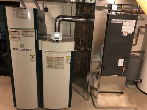 Wood Pellet Hot Air Furnace From A Boiler Pellergy 58 Off