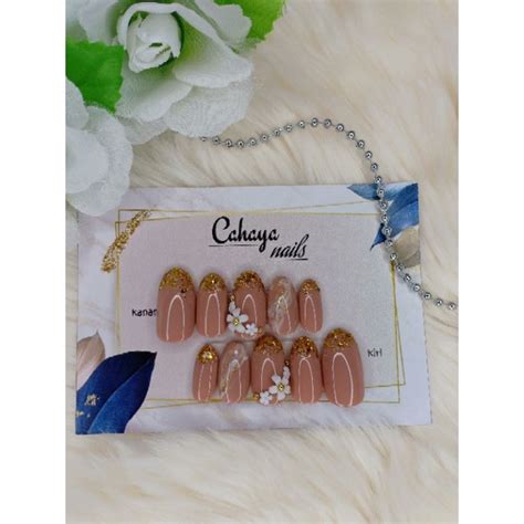 Jual Kuku Palsu Pengantin Kuku Palsu Wedding Nail Art D Kuku