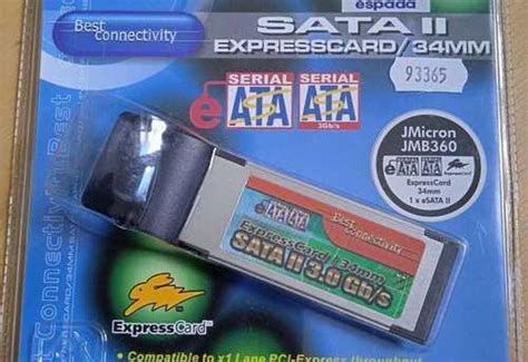 Контроллер ExpressCard 34mm E SATA II Espada Festima Ru Мониторинг