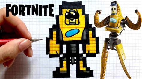 Como Dibujar P 1000 Pixel Art Fortnite Skin Youtube