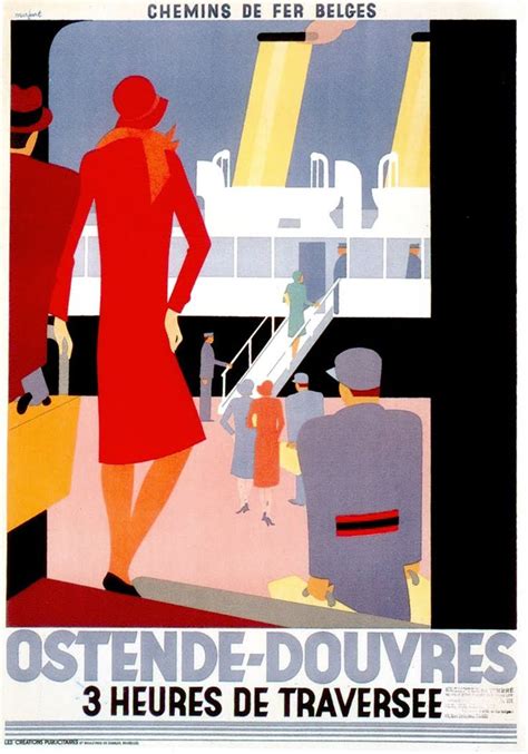 OSTENDE DOVER Ostend Vintage Posters Art Deco Posters