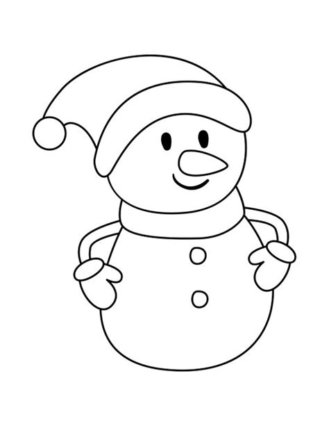 Christmas Snowman Pictures Coloring