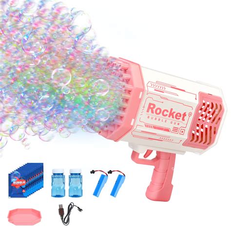 Bazooka Bubble Gun 69 Holes Bubbles Machine With 2 Batteriesbubble