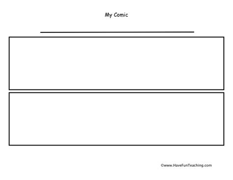 Comic Strip Worksheet