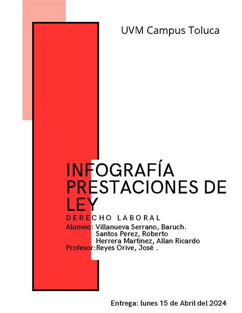 A Eq Derecho Laboral Infograf A Prestaciones De Ley Alumno