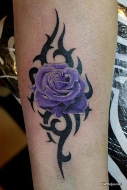 Purple Rose Tribal Tattoo Tattoos тату Pinterest Tribal Rose