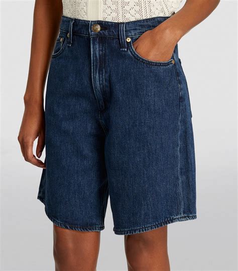 Womens Rag And Bone Blue Denim Mckenna Longline Shorts Harrods Uk