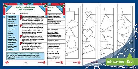 Realistic Stained Glass Craft Instructions Teacher Made