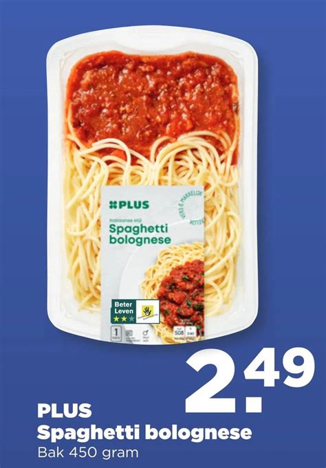 Plus Spaghetti Bolognese Aanbieding Bij Plus