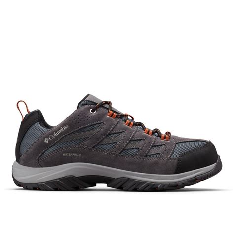 Columbia Mens Crestwood Waterproof Low Hiking Shoes Graphite And Dark Adobe 95