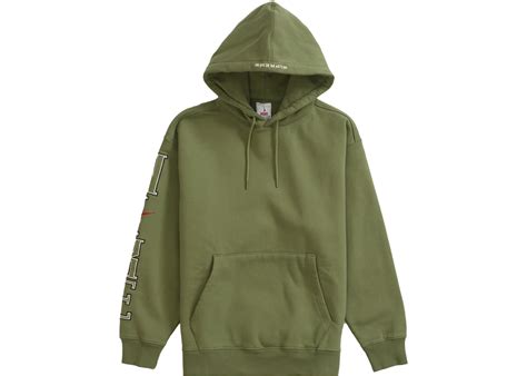 Supreme Nike Hooded Sweatshirt Olive Mens Ss24 Us
