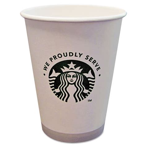 Starbucks Hot Cups, 12oz, White with Green Logo, 1000/Carton | OfficeSupply.com