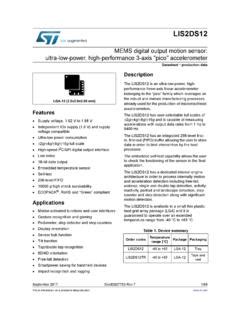 MEMS Digital Output Motion Sensor Ultra Low Power High Mems