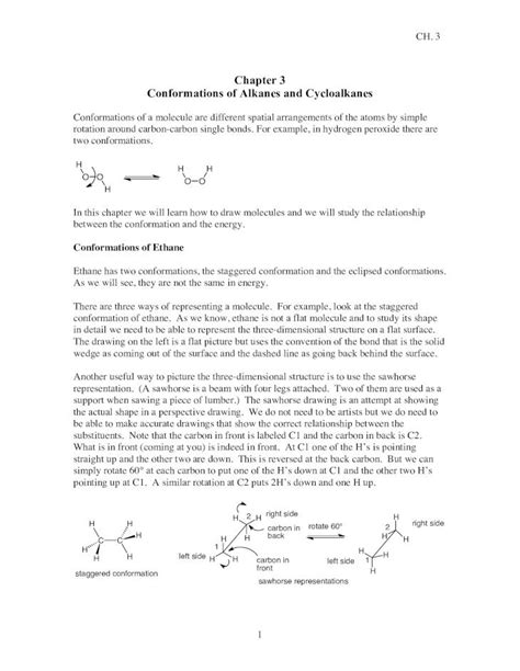 Pdf Chapter Conformations Of Alkanes And Cycloalkanesmyweb Liu Edu