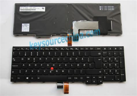 Backlit Lenovo ThinkPad L540 W540 T540 T540P E531 E540 Norwegian Keyboard Norsk Tastatur NOR ...