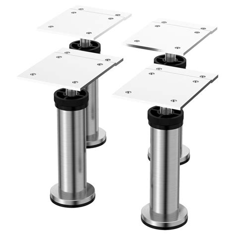 CAPITA Leg Stainless Steel 4 1 2 Adjustable Furniture Legs