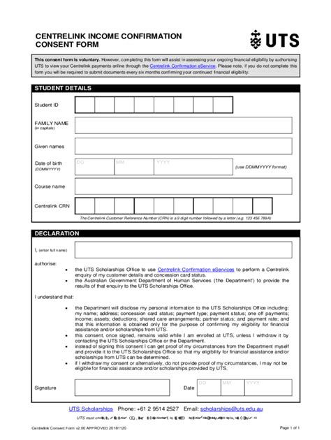 Fillable Online Centrelink Consent Form Fax Email Print Pdffiller