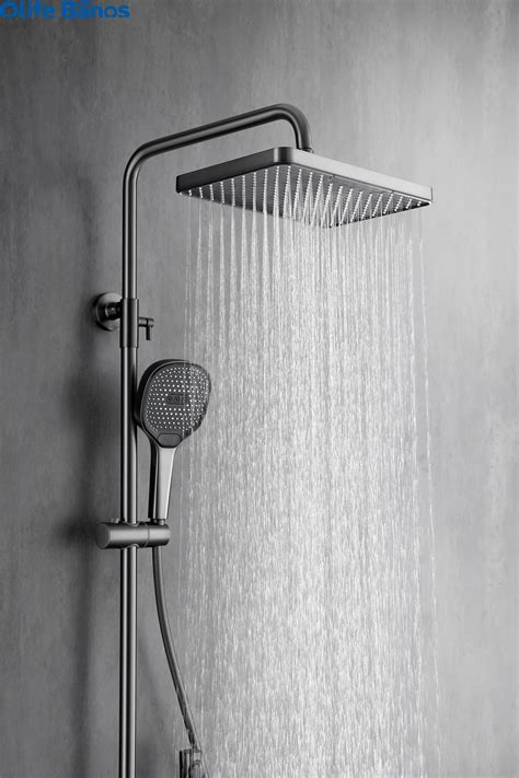 Thermostatic Shower System With 4 Independent Buttons And 4 Water ...