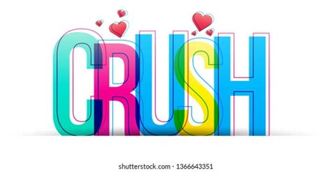 Word Crush Colorful Letters Isolated On Stock Vector Royalty Free