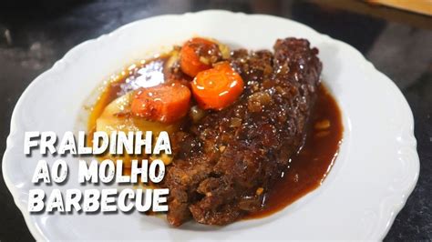 Como fazer uma fraldinha no forno ao molho barbecue Receita fácil e