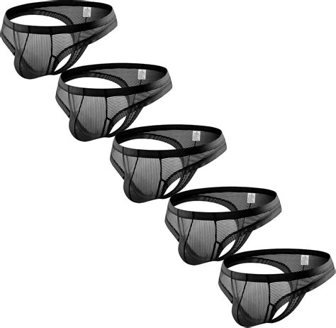 Faringoto Men S Underwear Mesh Low Waist Underwear Men S Briefs Breathable Butt Lift Bikini At