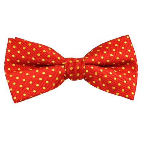 Red Yellow Polka Dot Men S Bow Tie From Ties Planet Uk