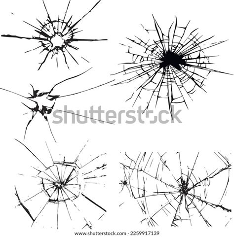 Broken Glass Set Cracked Effect Svg Stock Vector (Royalty Free) 2259917139 | Shutterstock