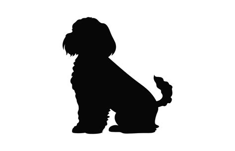 A Cockapoo Dog black Silhouette vector free 37011103 Vector Art at Vecteezy