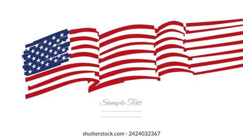 1 258 Wavy American Flag Banner Style Images Stock Photos 3D Objects