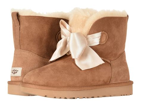 Ugg Gita Bow Mini Boot Seal Womens Pull On Boots In Brown Lyst