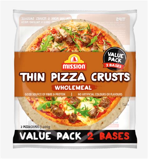 MISSION Pizza Crust Wholemeal 400g Hyfresh