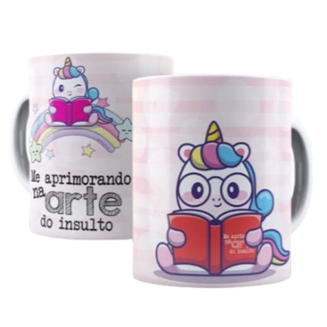 Caneca Ceramica Frases Divertidas Unicornio Indelicado 325 Ml No Shoptime