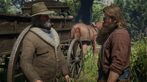 Fat F Full Beard Arthur Takes The Girls And Uncle To Town Rdr2 Early 10 10 Beard Cutscenes