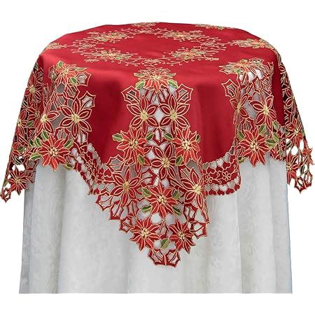 Amazon Creative Linens Holiday Christmas Embroidered Santa