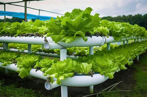 Premium Ai Image Hydroponic Lettuce Growing