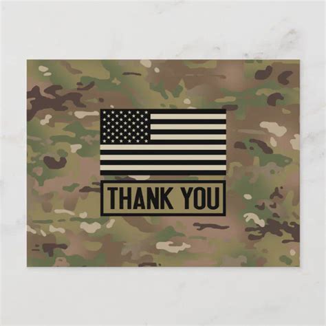 Military - Thank You Postcard | Zazzle